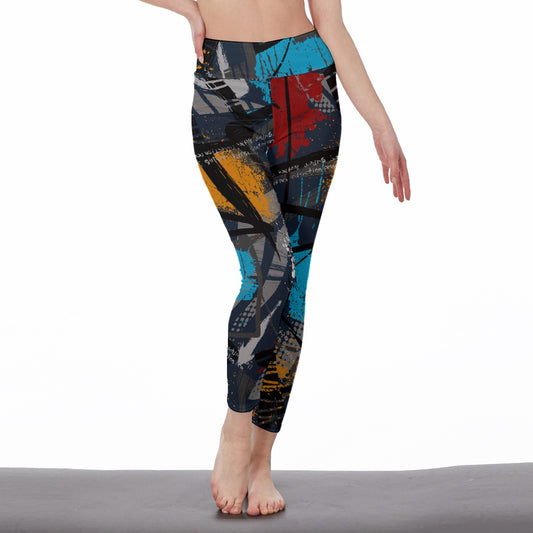 All-Over Print Women's High Waist Leggings | Side Stitch Closure