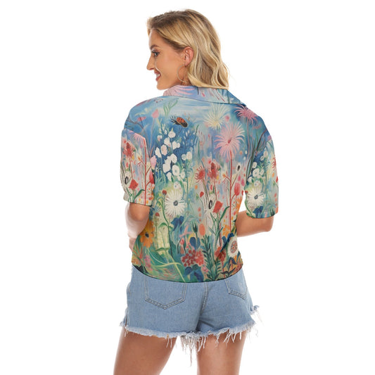 All-Over Print Women's V-neck Shirts