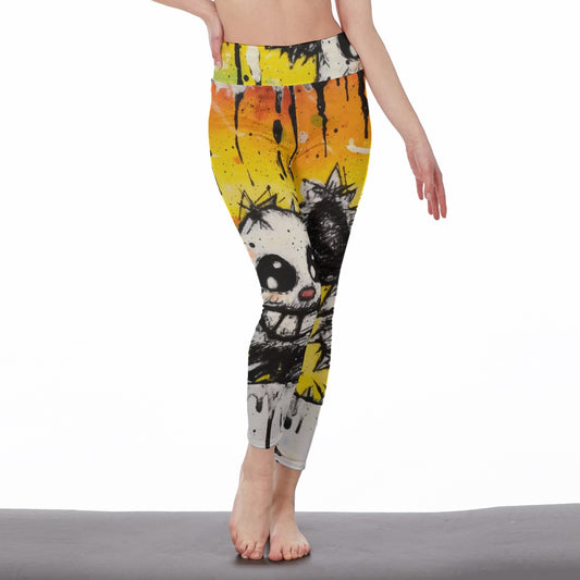 All-Over Print Women's High Waist Leggings | Side Stitch Closure