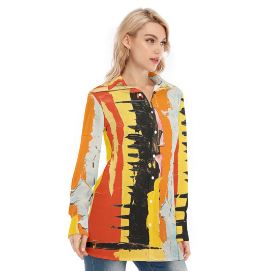 All-Over Print Women's Long Shirt