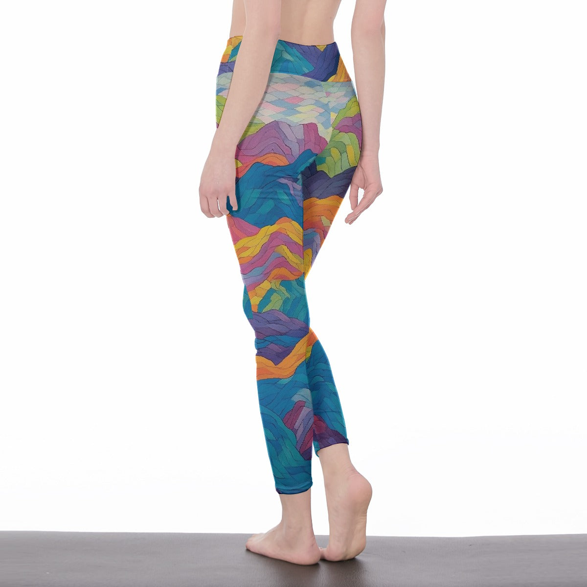 All-Over Print Women's High Waist Leggings | Side Stitch Closure