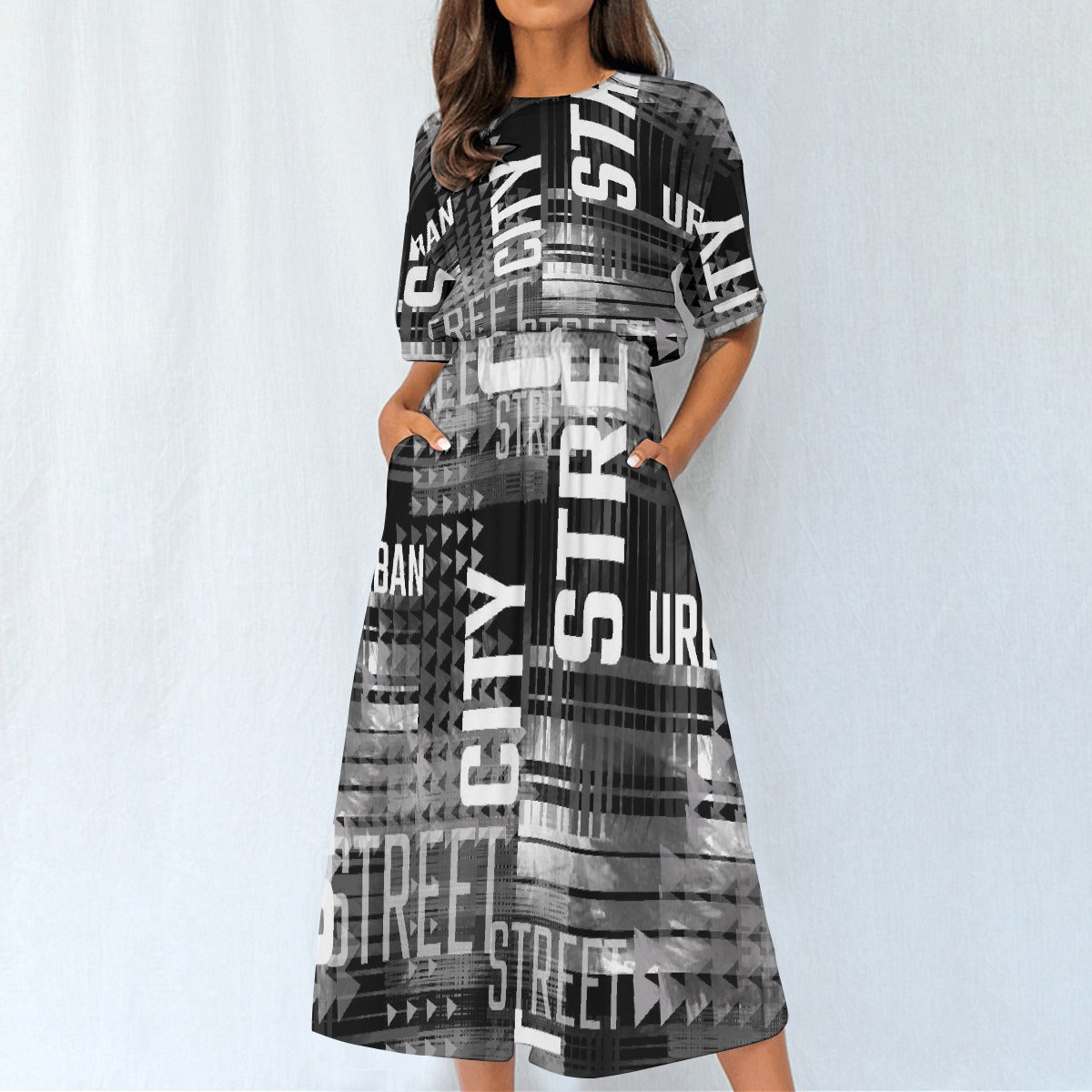 All-Over Print Women's Elastic Waist Dress