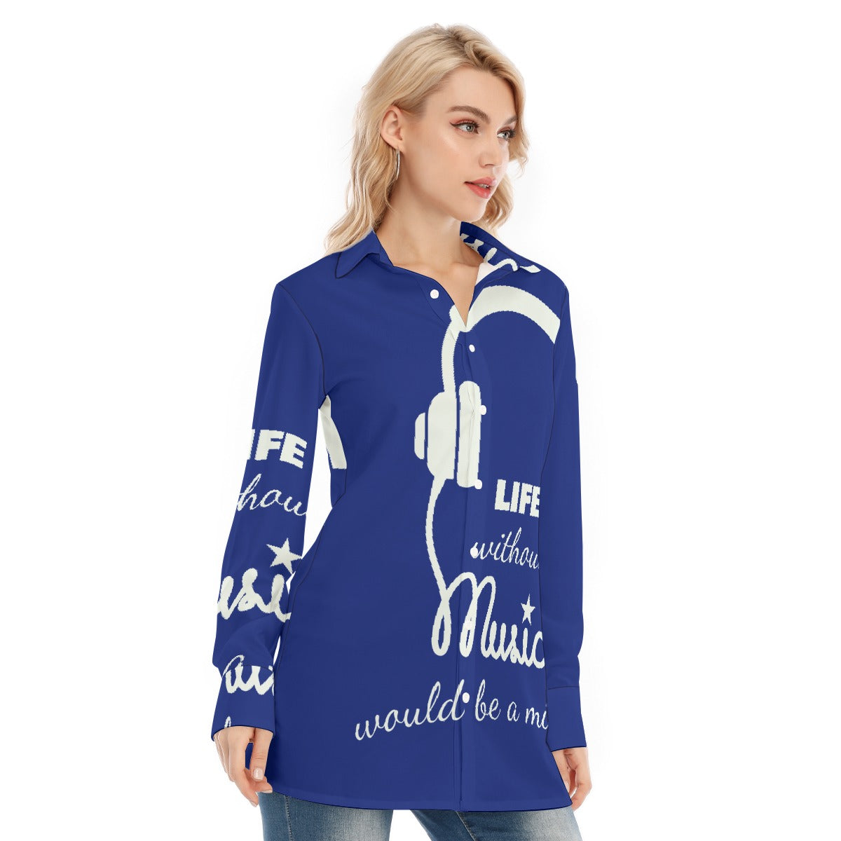 All-Over Print Women's Long Shirt