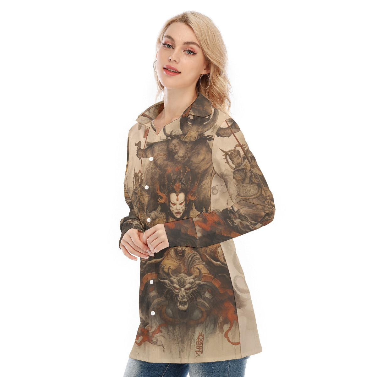 All-Over Print Women's Long Shirt