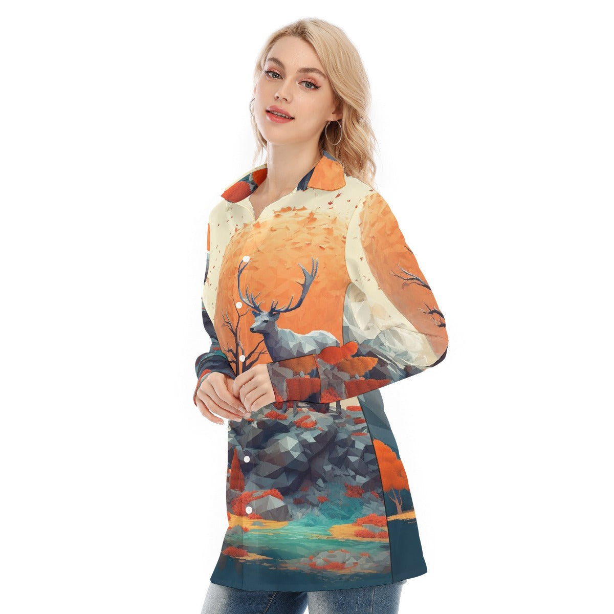 All-Over Print Women's Long Shirt