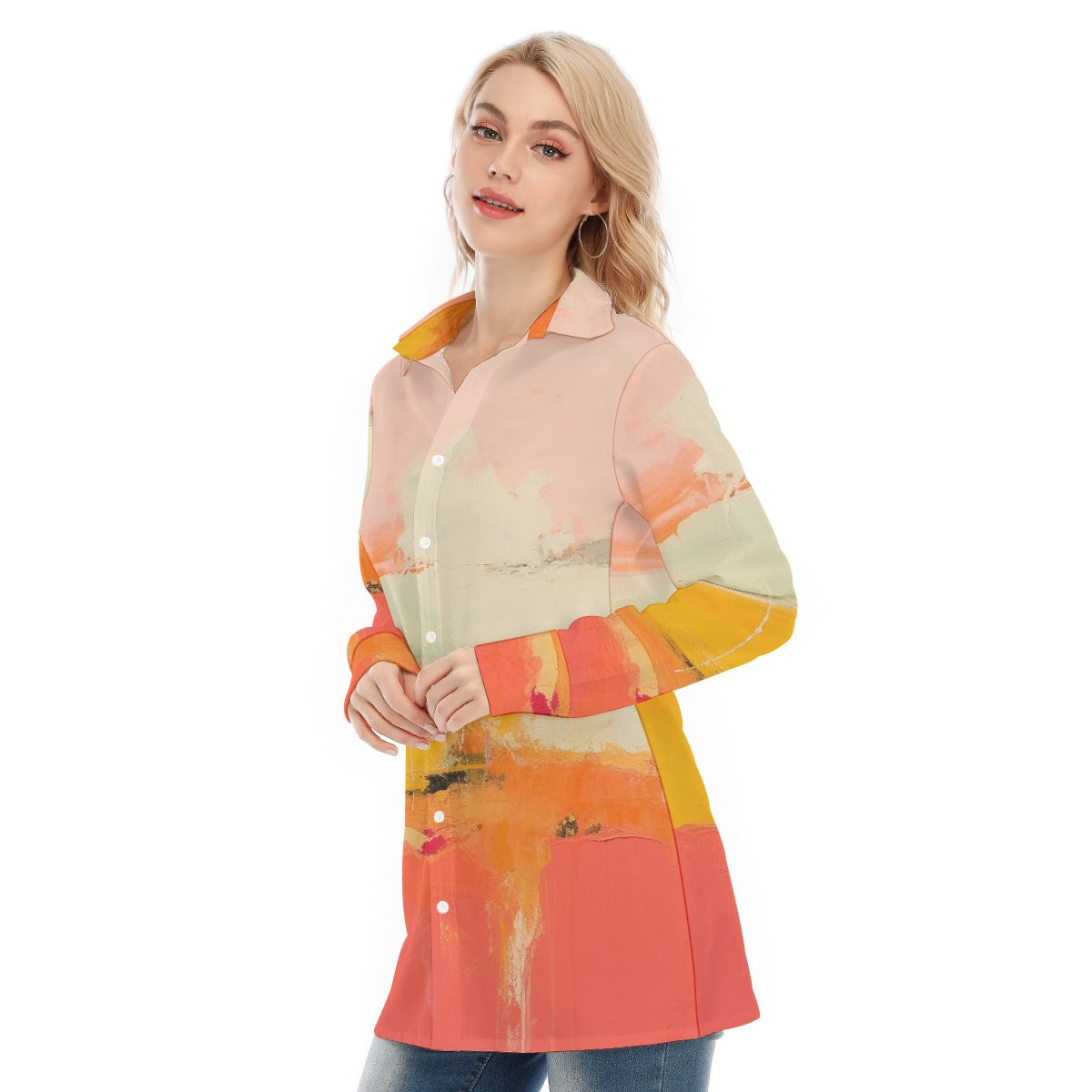 All-Over Print Women's Long Shirt