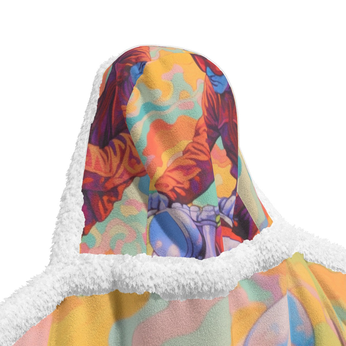 All-Over Print Unisex Wearable Hooded Blanket