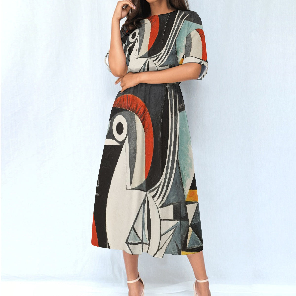 All-Over Print Women's Elastic Waist Dress