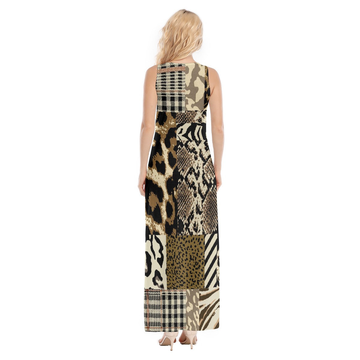 All-Over Print Women's Vest Dress | Length To Ankle