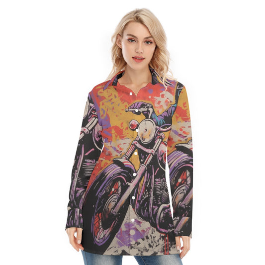 All-Over Print Women's Long Shirt