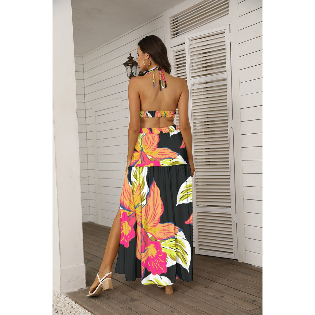 All-Over Print Women's Tie Back Wrap Dress