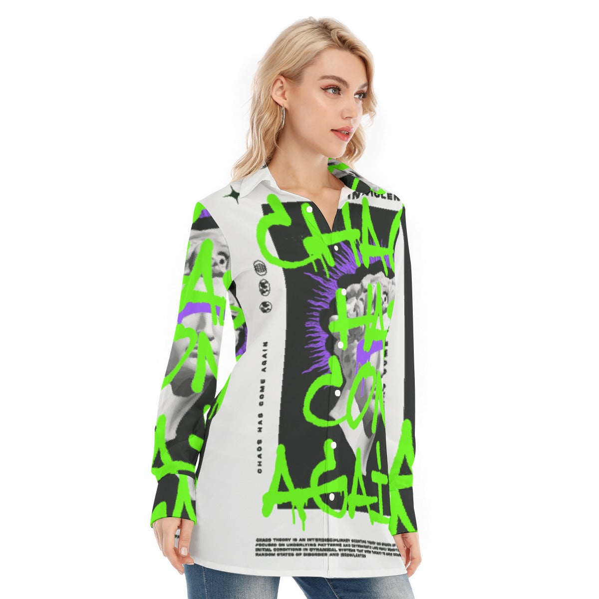 All-Over Print Women's Long Shirt