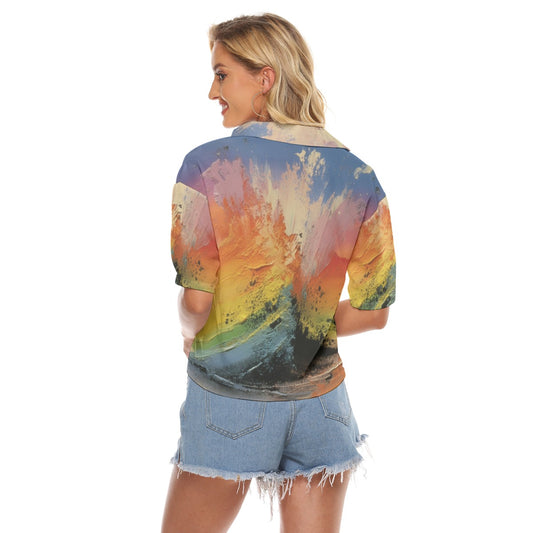 All-Over Print Women's V-neck Shirts