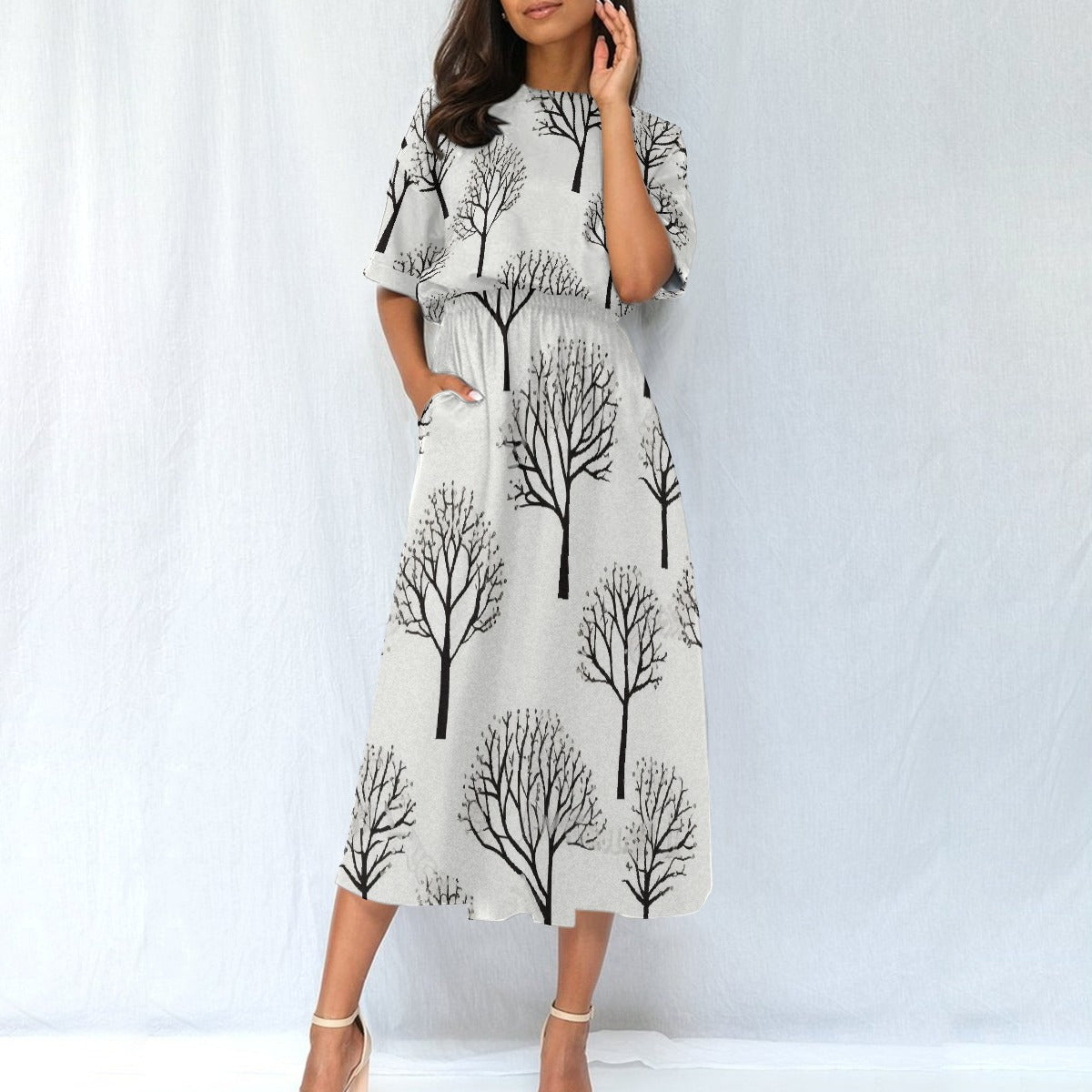 All-Over Print Women's Elastic Waist Dress