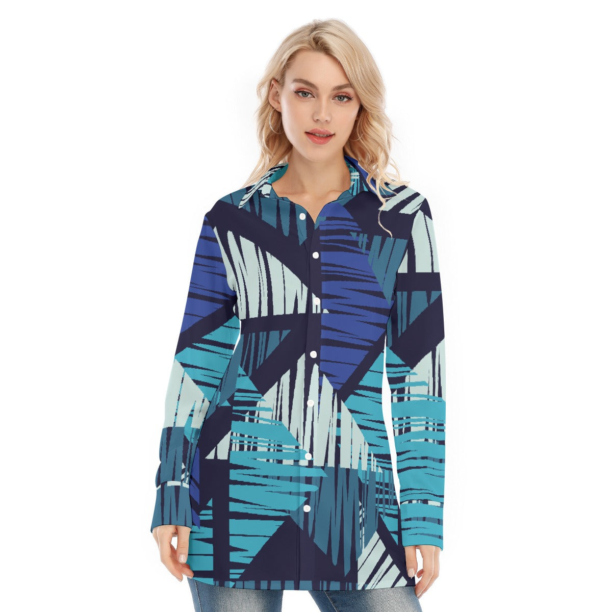 All-Over Print Women's Long Shirt