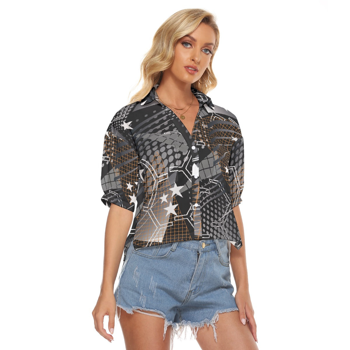 All-Over Print Women's V-neck Shirts