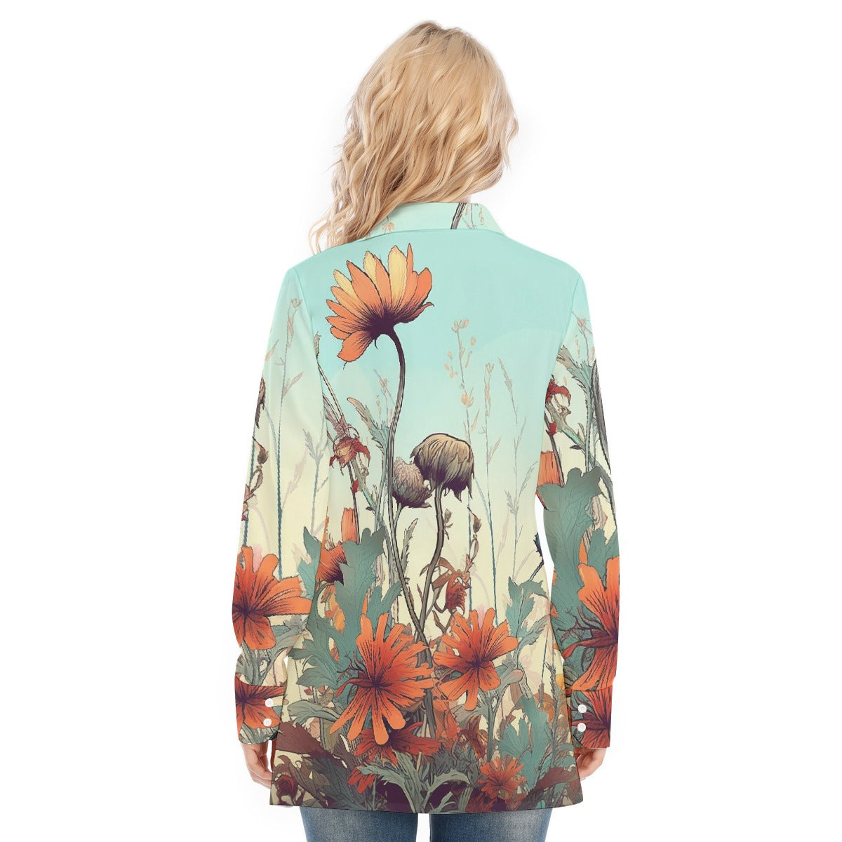 All-Over Print Women's Long Shirt