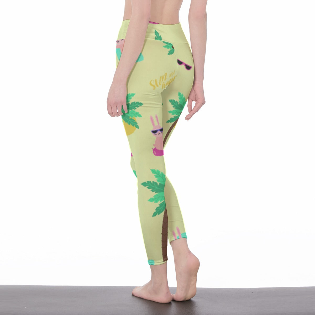 All-Over Print Women's High Waist Leggings | Side Stitch Closure