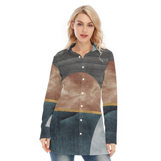 All-Over Print Women's Long Shirt