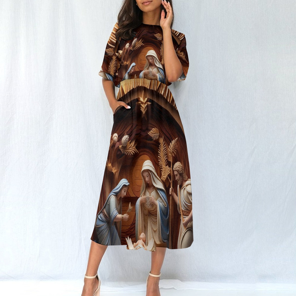 All-Over Print Women's Elastic Waist Dress