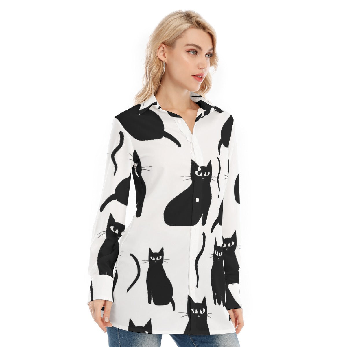 All-Over Print Women's Long Shirt