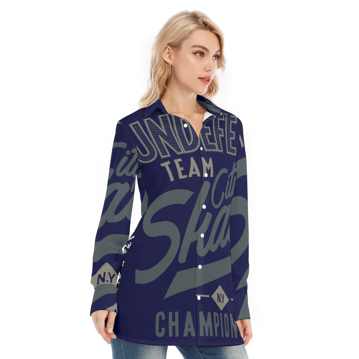 All-Over Print Women's Long Shirt