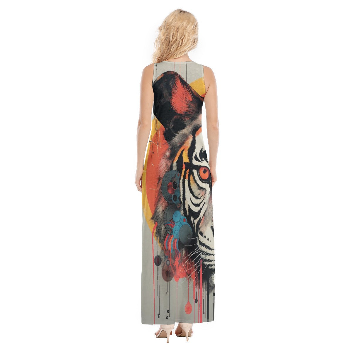 All-Over Print Women's Vest Dress | Length To Ankle