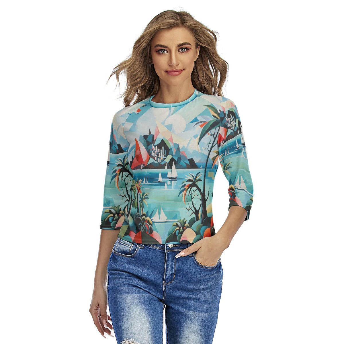 All-Over Print Women's Raglan Sleeves T-shirts