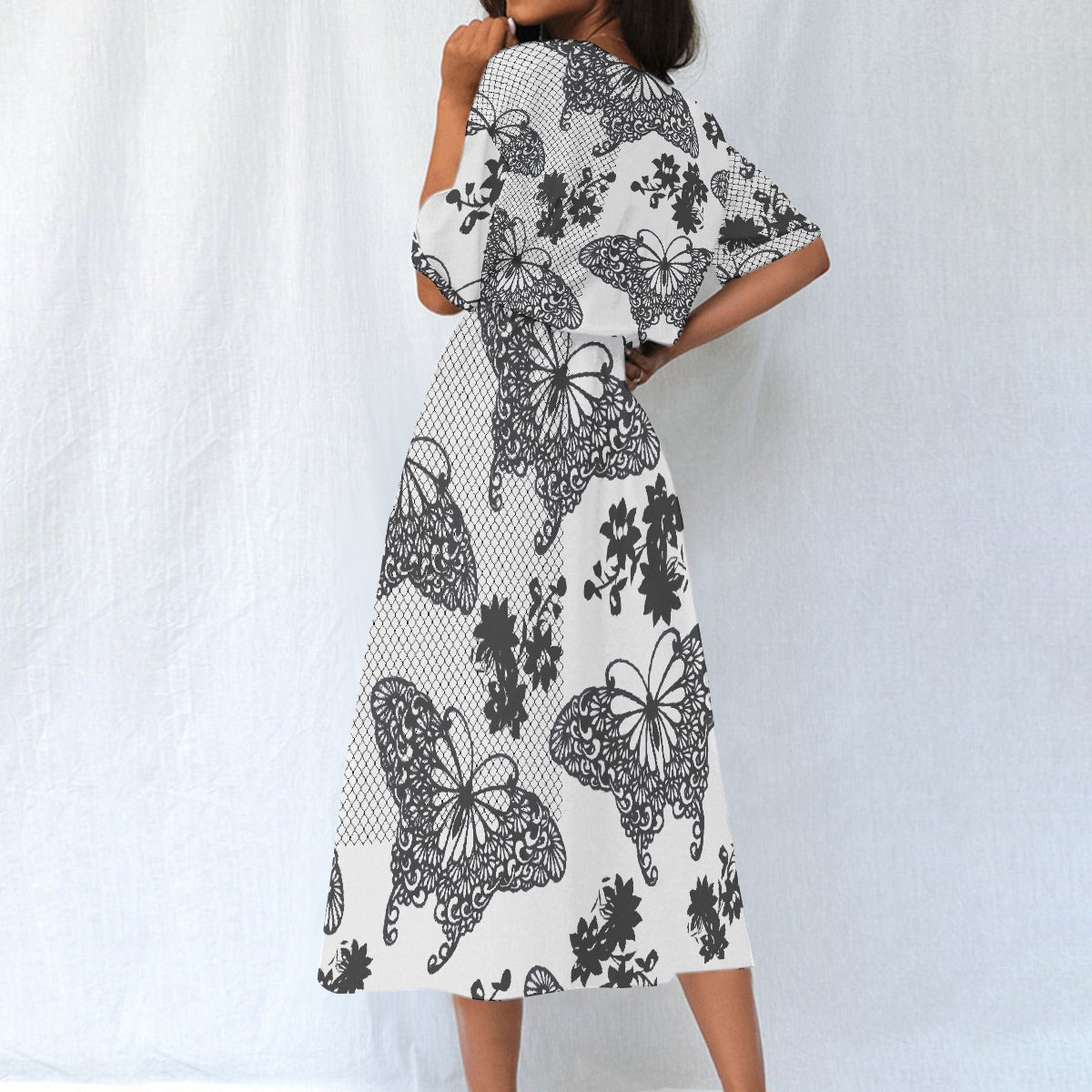 All-Over Print Women's Elastic Waist Dress