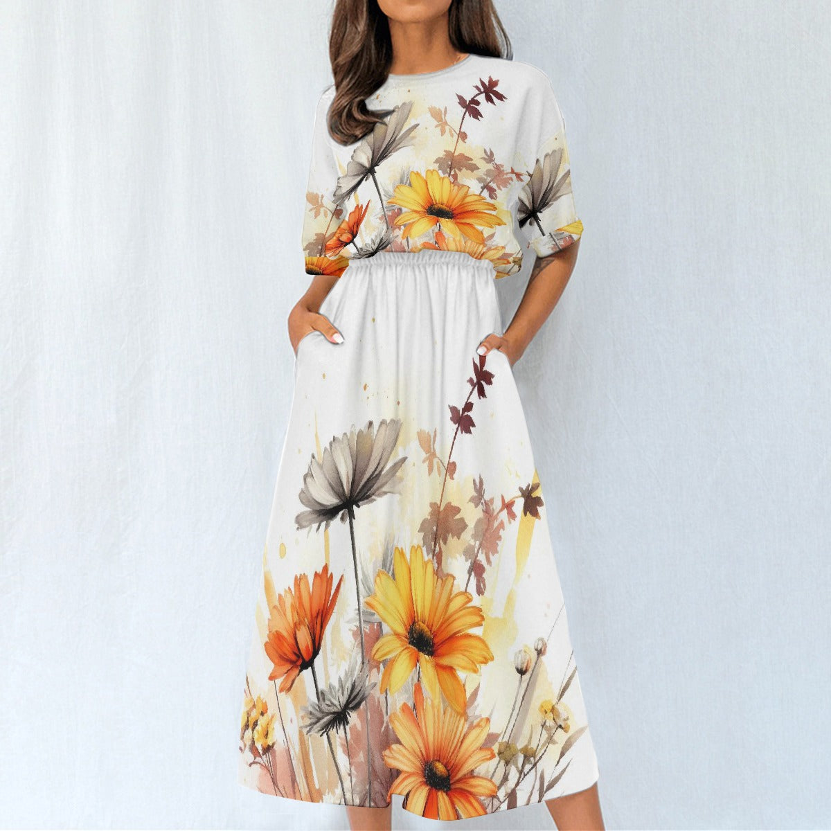 All-Over Print Women's Elastic Waist Dress