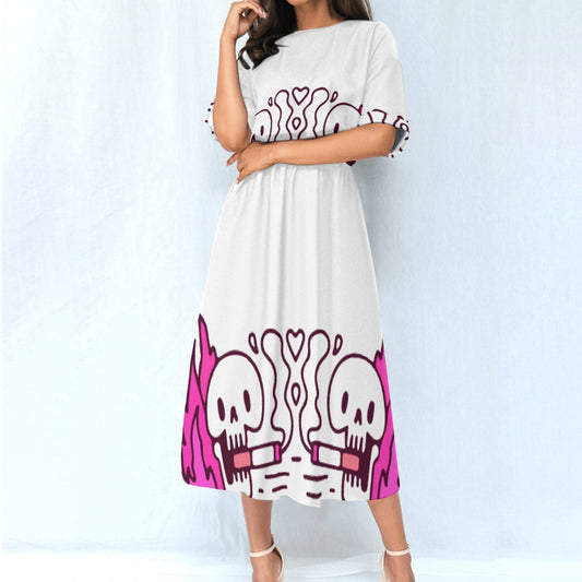 All-Over Print Women's Elastic Waist Dress