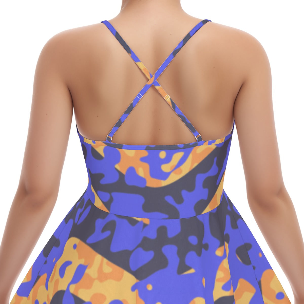 All-Over Print Women‘s Cross Cami Dress