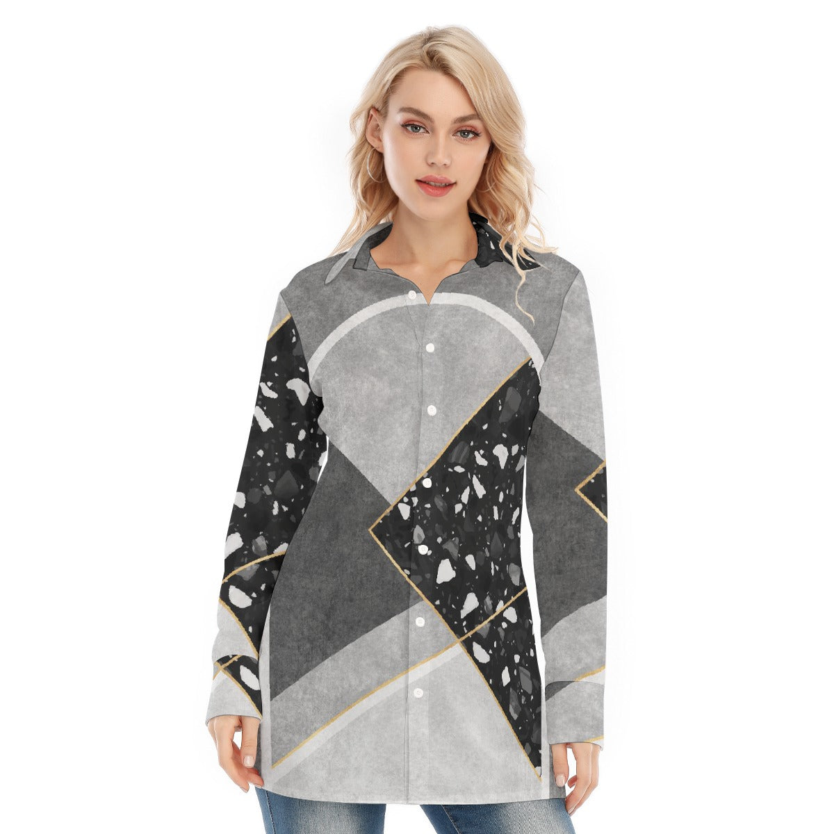 All-Over Print Women's Long Shirt