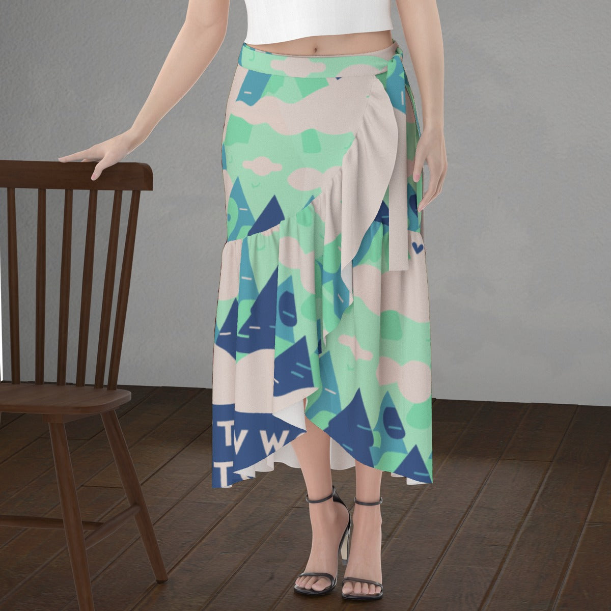 All-Over Print Women's Wrap Skirt