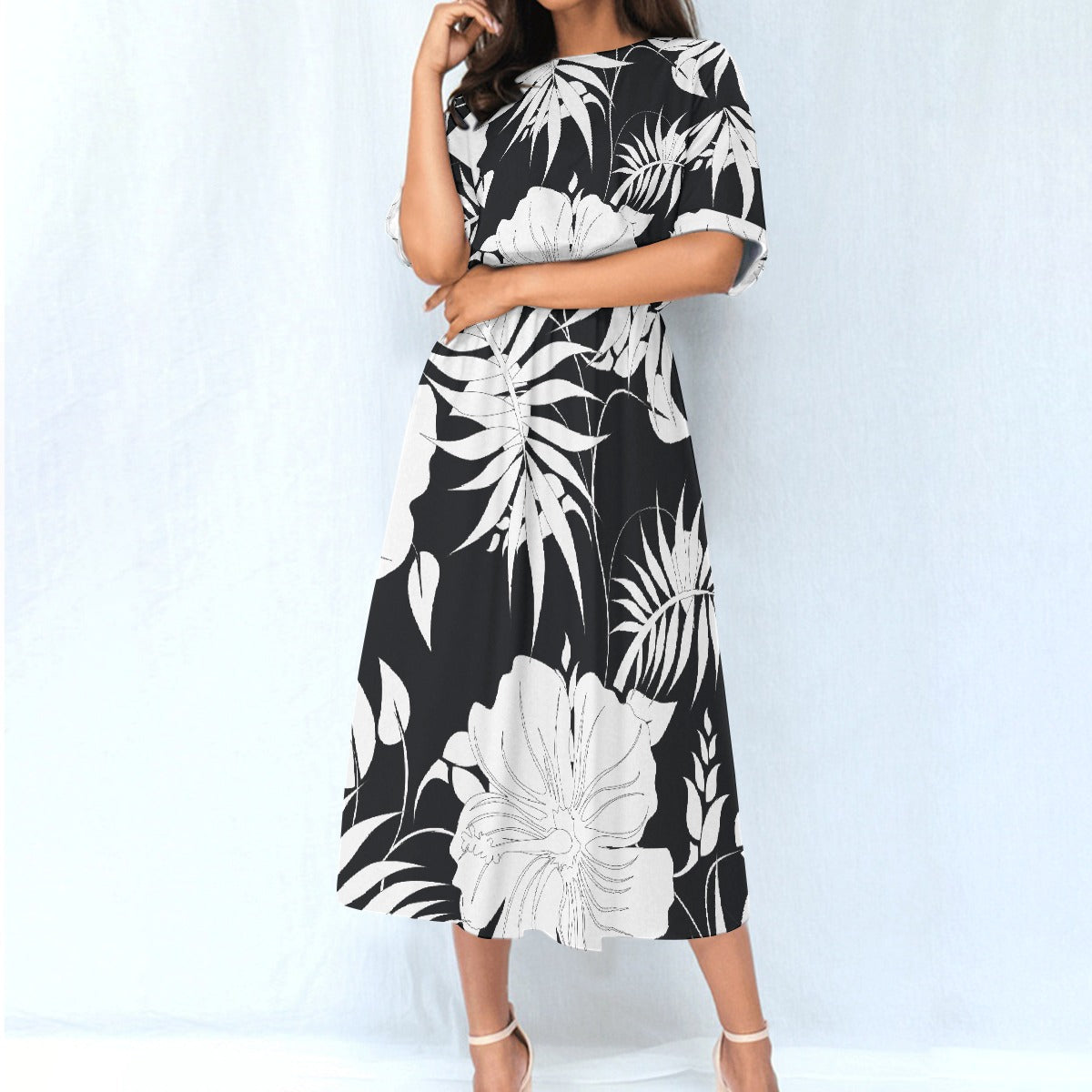 All-Over Print Women's Elastic Waist Dress