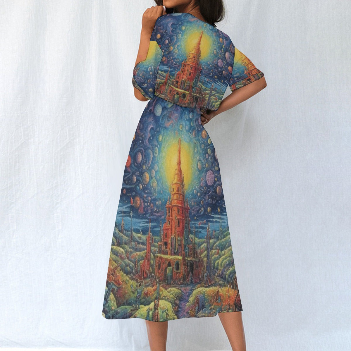 All-Over Print Women's Elastic Waist Dress