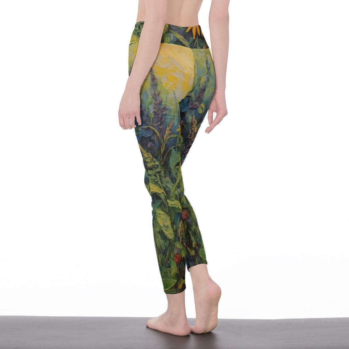 All-Over Print Women's High Waist Leggings | Side Stitch Closure