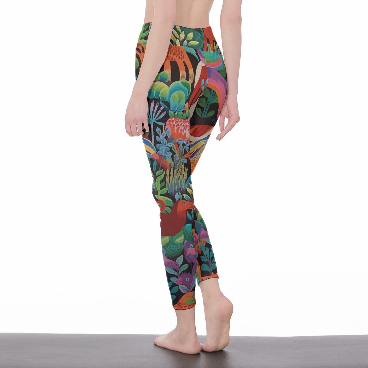 All-Over Print Women's High Waist Leggings | Side Stitch Closure