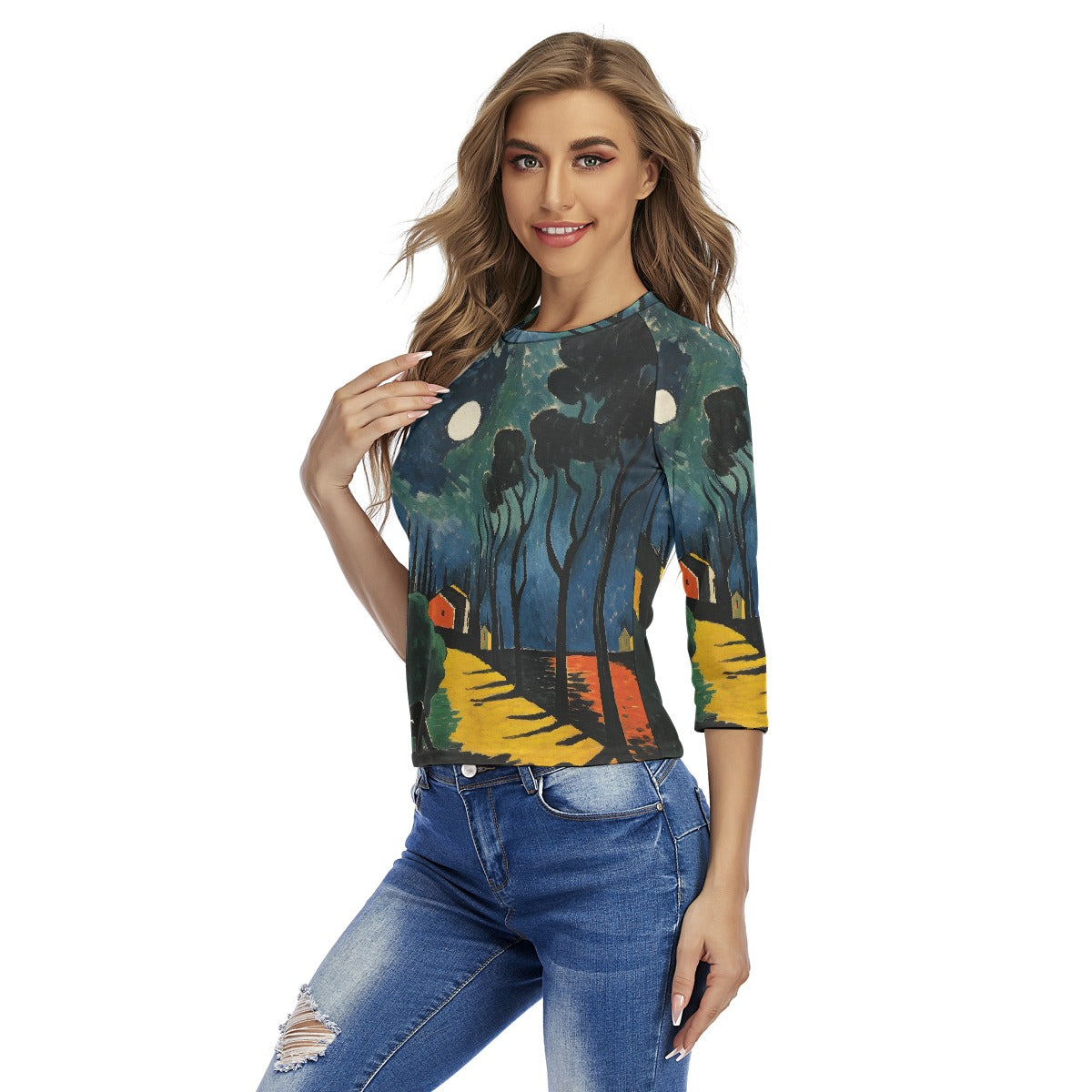 All-Over Print Women's Raglan Sleeves T-shirts