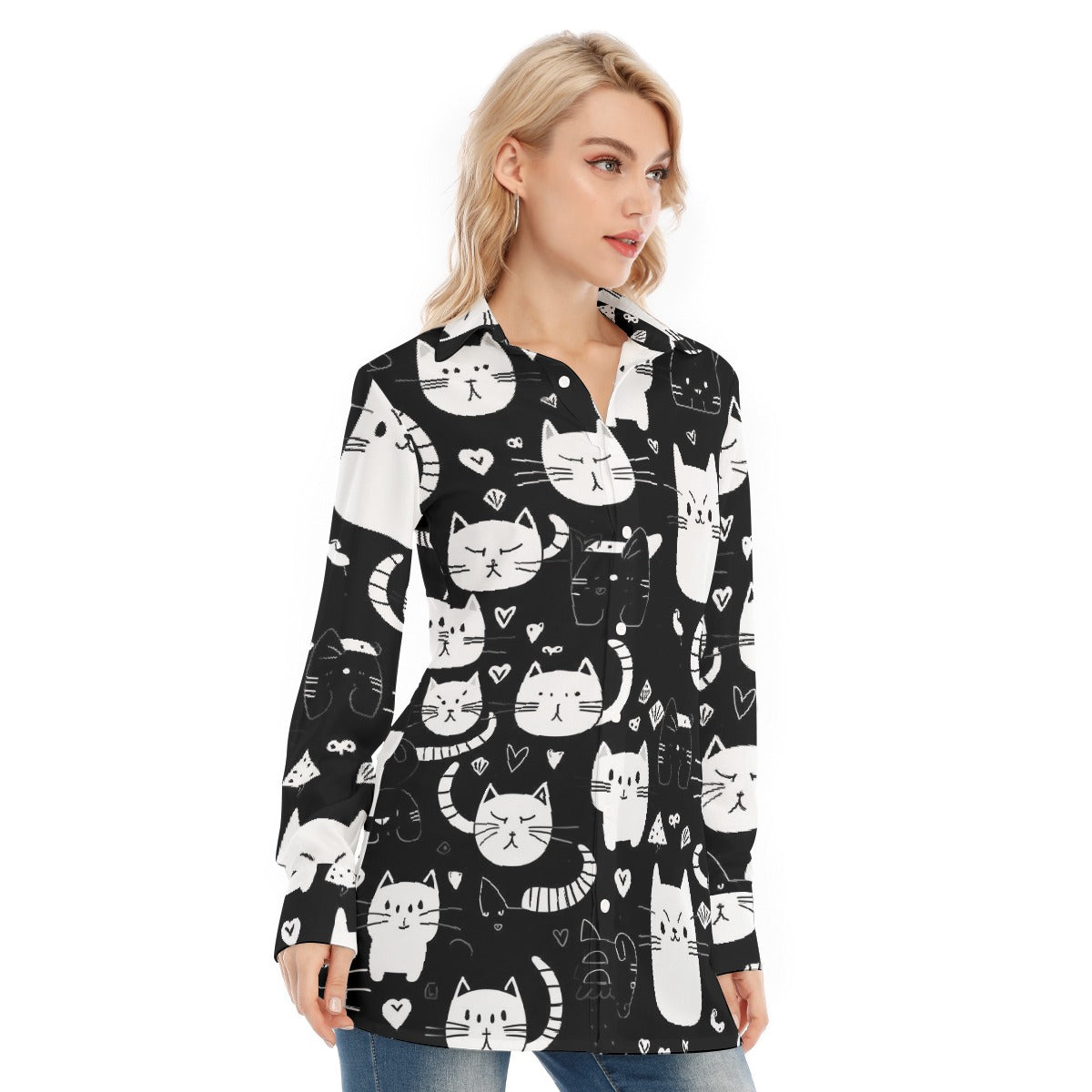 All-Over Print Women's Long Shirt