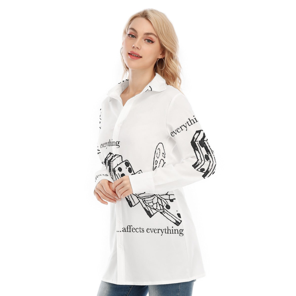 All-Over Print Women's Long Shirt