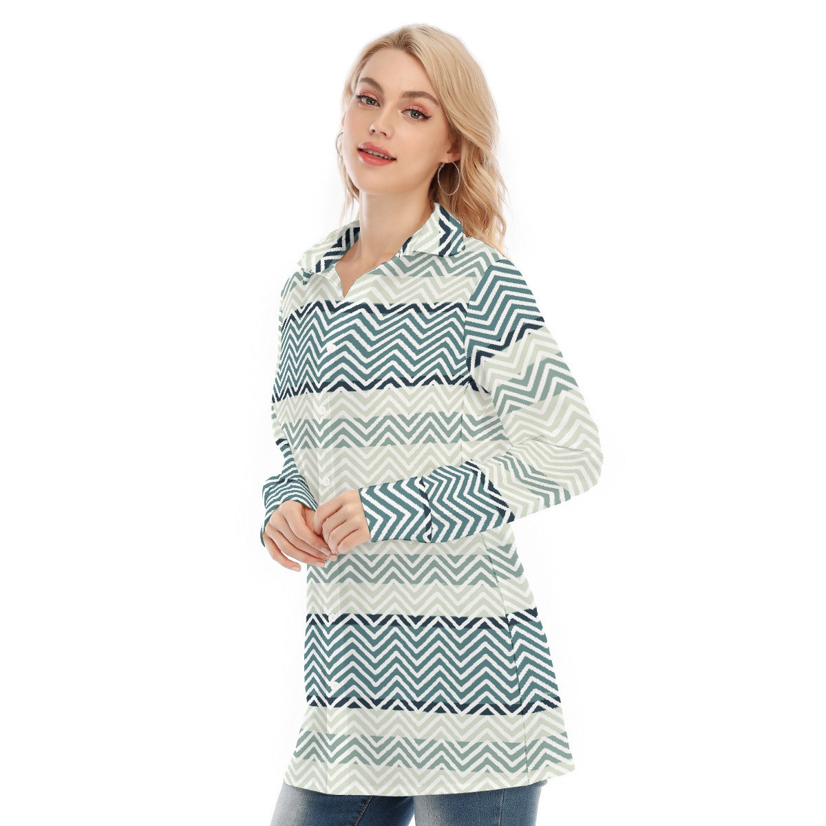 All-Over Print Women's Long Shirt