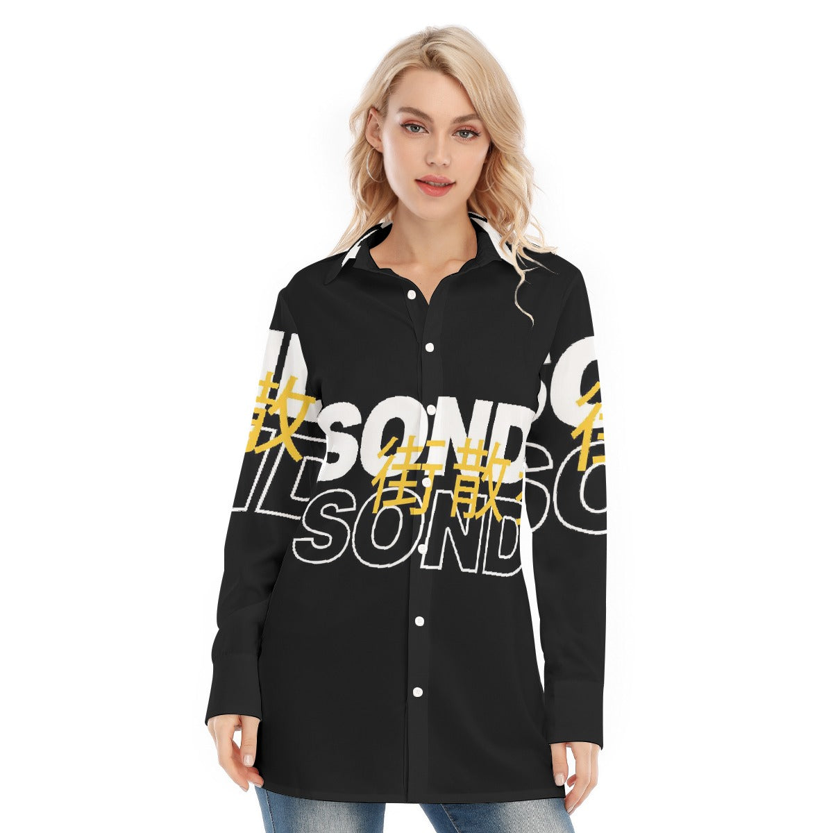 All-Over Print Women's Long Shirt