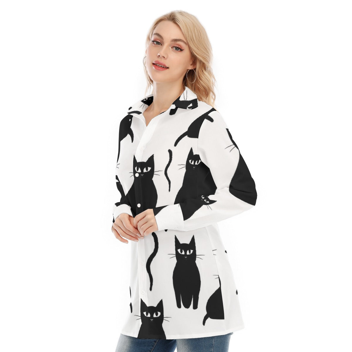 All-Over Print Women's Long Shirt