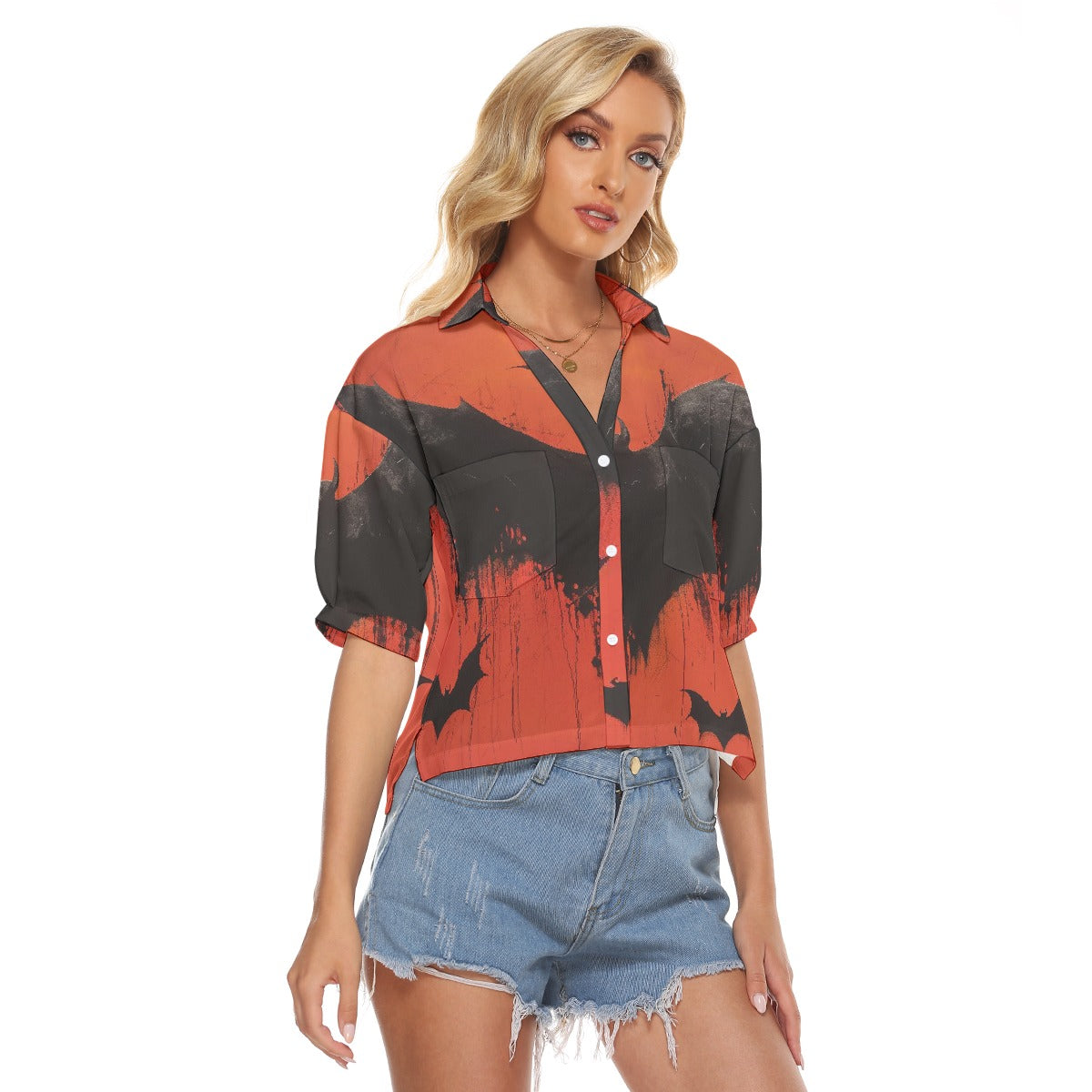 All-Over Print Women's V-neck Shirts