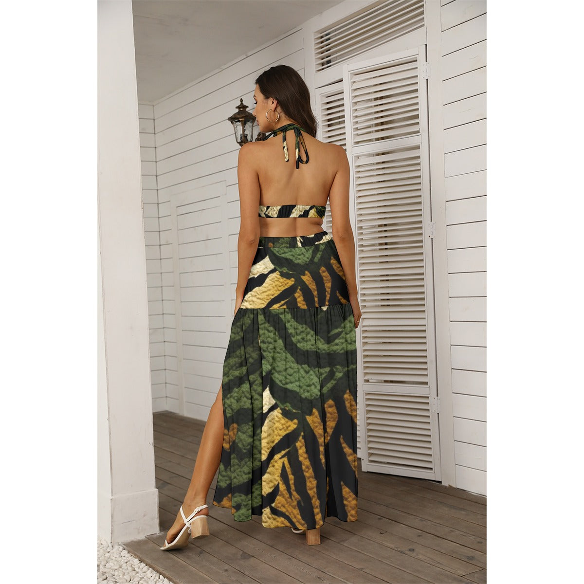 All-Over Print Women's Tie Back Wrap Dress