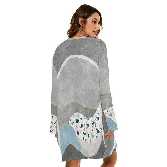 All-Over Print  Women's Loose Crew Neck Dress