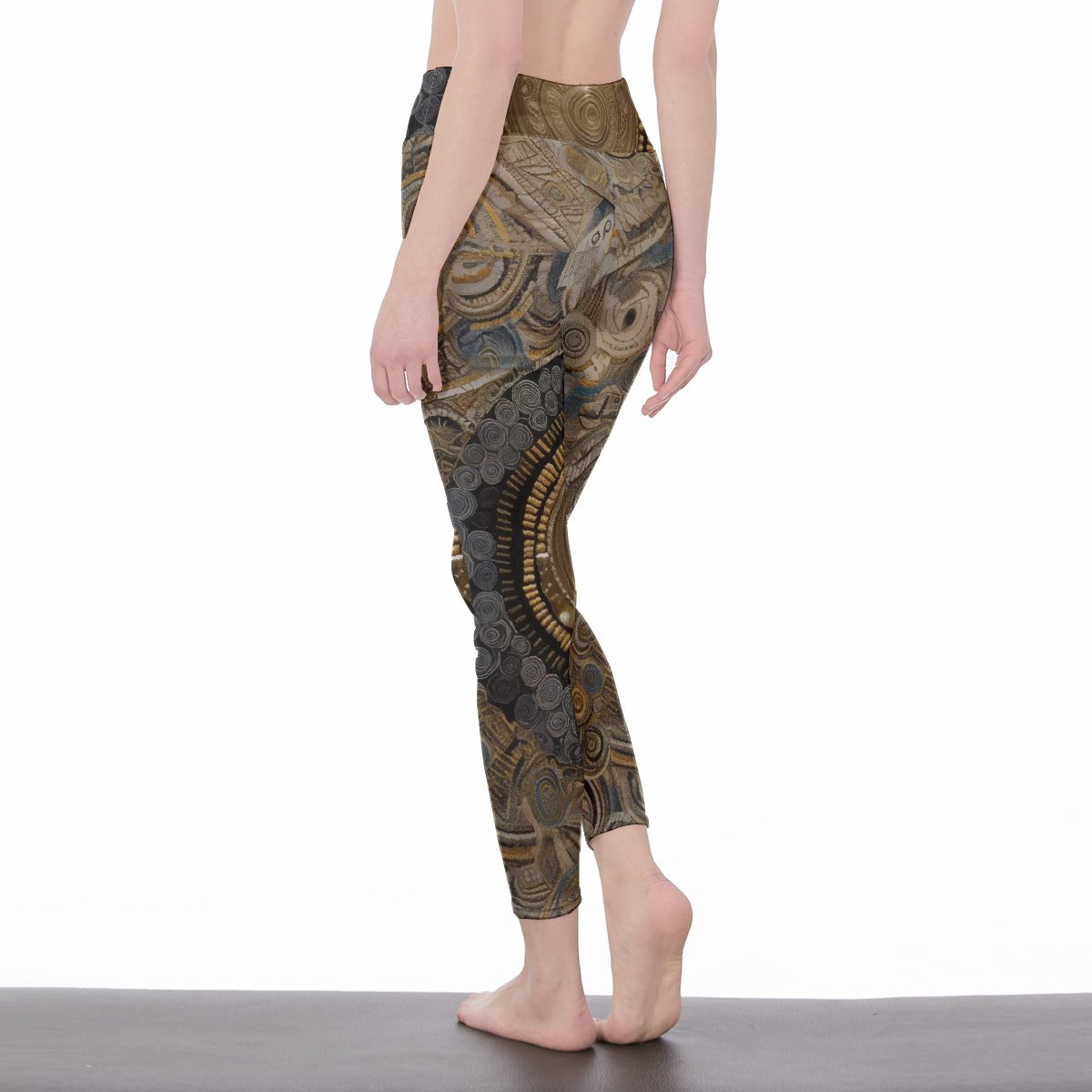 All-Over Print Women's High Waist Leggings | Side Stitch Closure