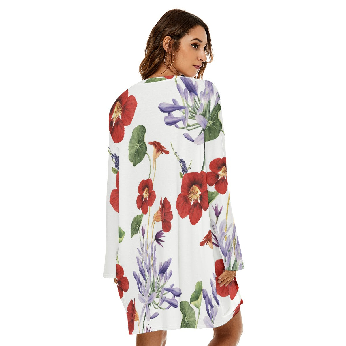 All-Over Print  Women's Loose Crew Neck Dress