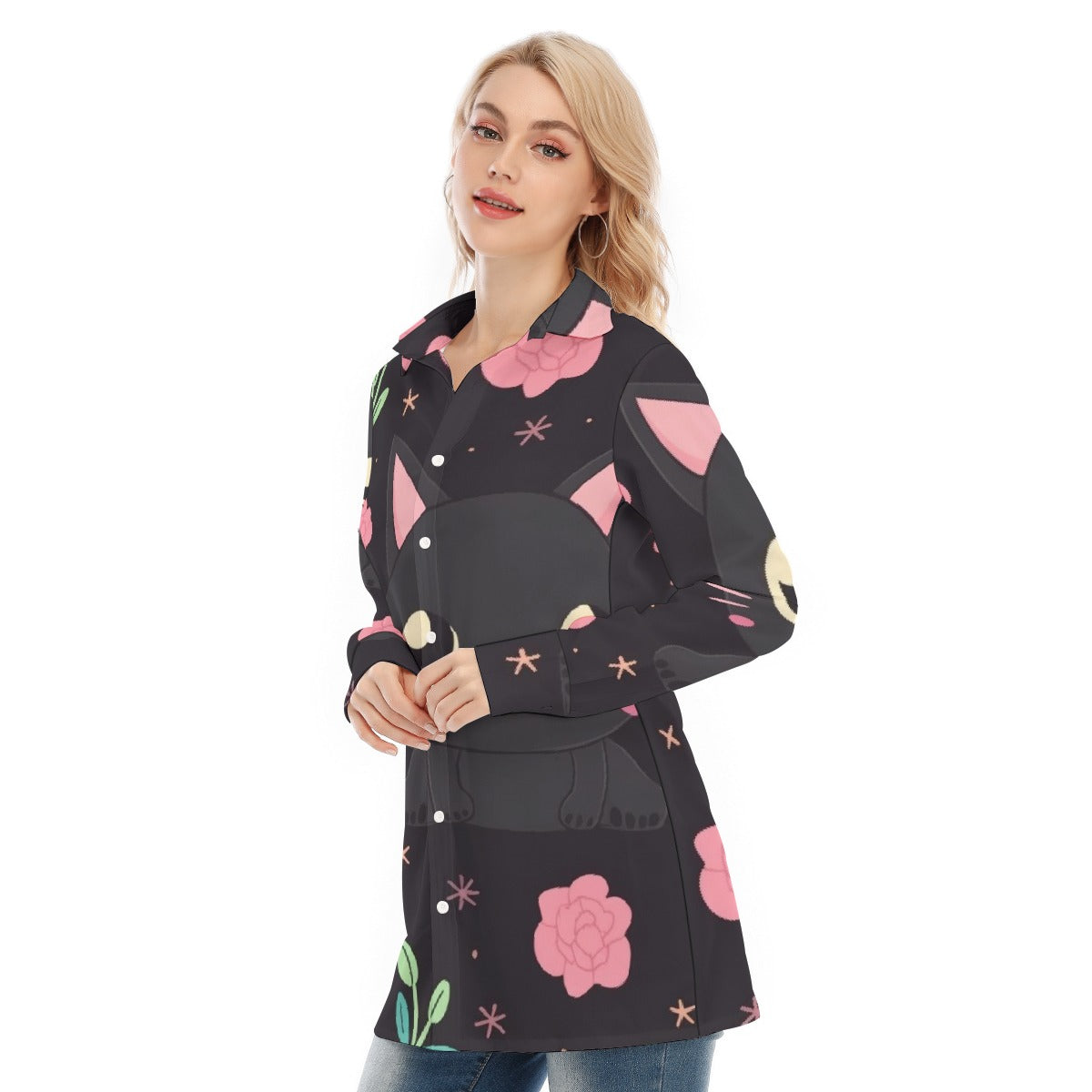 All-Over Print Women's Long Shirt